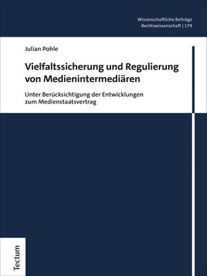 cover image of Vielfaltssicherung und Regulierung von Medienintermediären